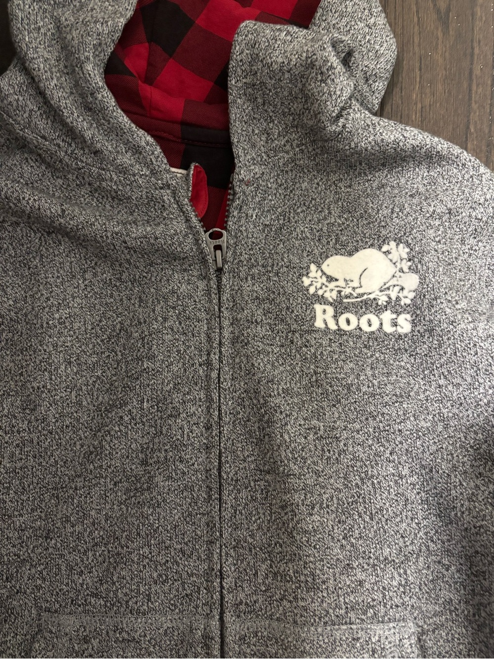 Roots Kids' Grey Zip-Up Onsie